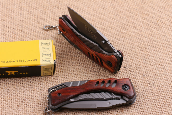 BUCK X61 folding knife with rosewood handle UD404819